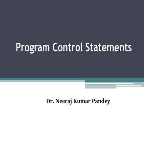 Program control statements in c# | PPT
