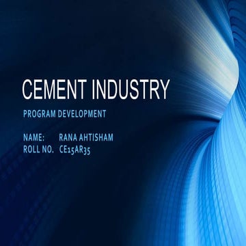 Cement Production Process | PPTX