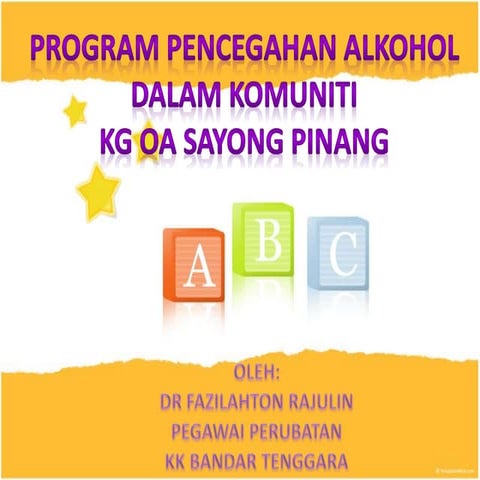 Program alkohol dalam komuniti di kg OA sayong pinang