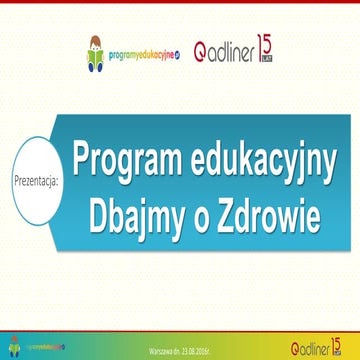 Program edukacyjny "Dbajmy o Zdrowie" 2017