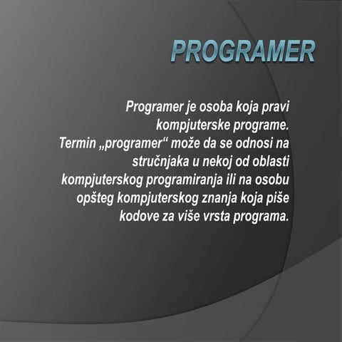 Programer | PPTX