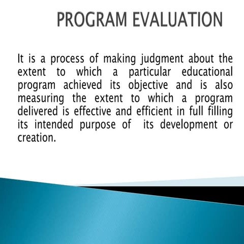 Program evaluation