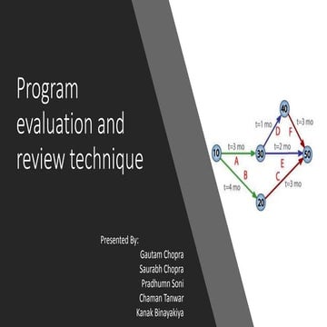 Program evaluation and review technique