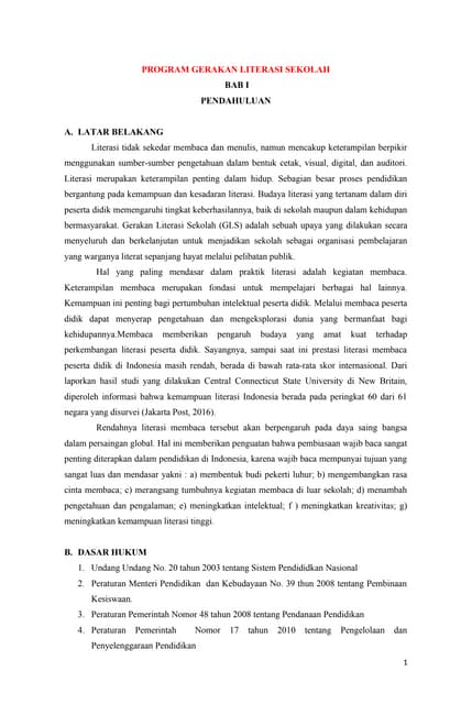 Laporan Program Kegiatan Literasi Fix Pdf