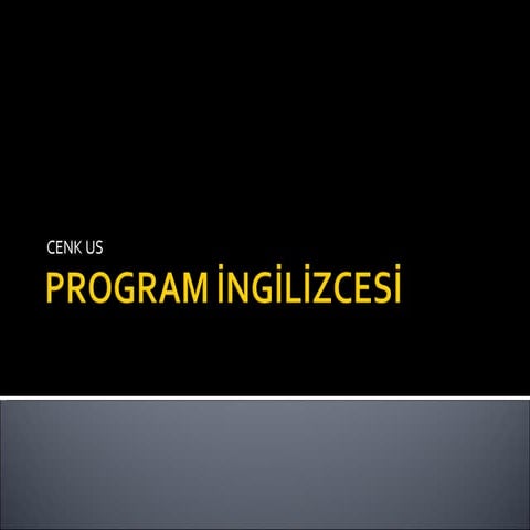 Program ingilizcesi