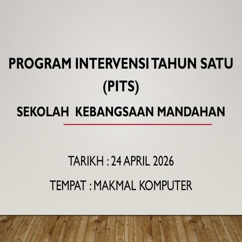 Program Intervensi Tahun Satu (PITS): Sokongan Awal Literasi dan ...