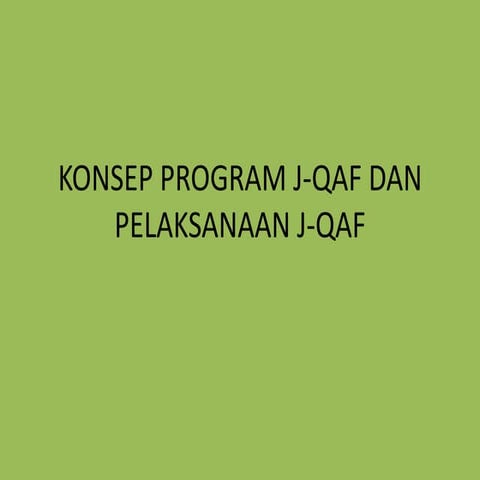 Program j qafdan pelaksanaan