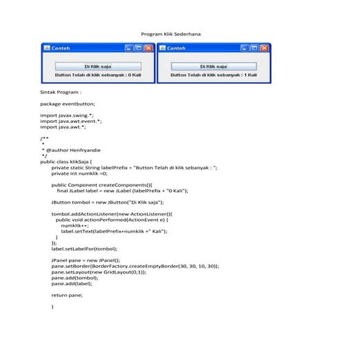 Program klik sederhana