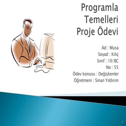 Değişkenler hakkında bilgilendirici slayt