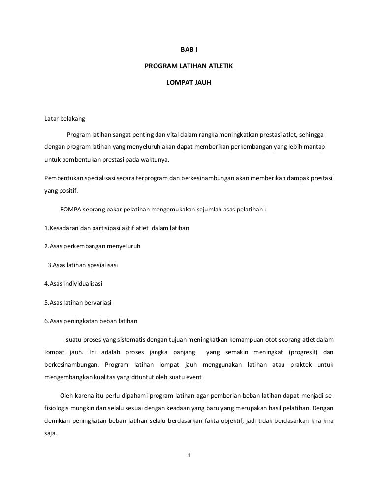 Program Latihan Program Latihan
