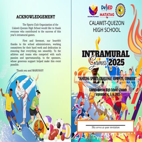 Program Layout for Intrams for Education | PPTX