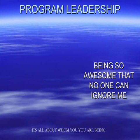 Program leadership