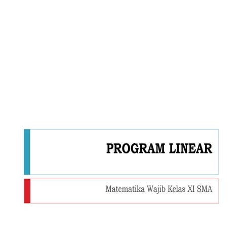 Program Linear