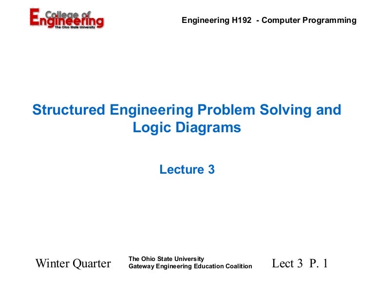 Program Logic Formulation Ohio State University