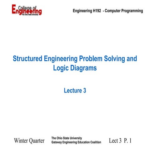 Program Logic Formulation - Ohio State University | PPT