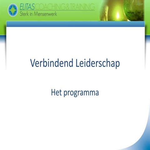 Programma Verbindend Leiderschap