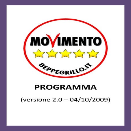 Programma Movimento 5 Stelle