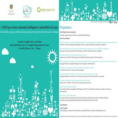 I PAES per creare comunità intelligenti e sostenibili nel Lazio