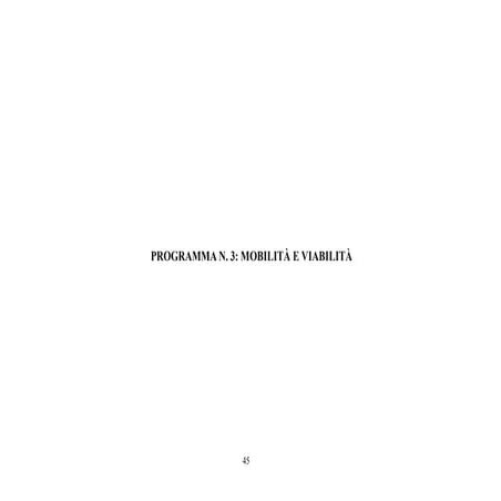 Programma 3 - Mobilità e viabilità