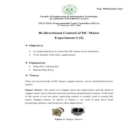 Programmable logic controllers (pl cs) (experiment _2)_bi-directional control...