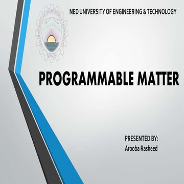 Programmable Matter