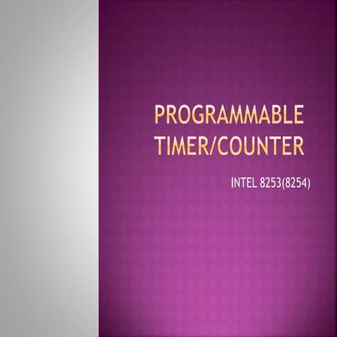 Programmable timer | PPTX