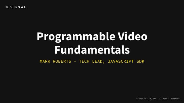 Programmable Video Fundamentals