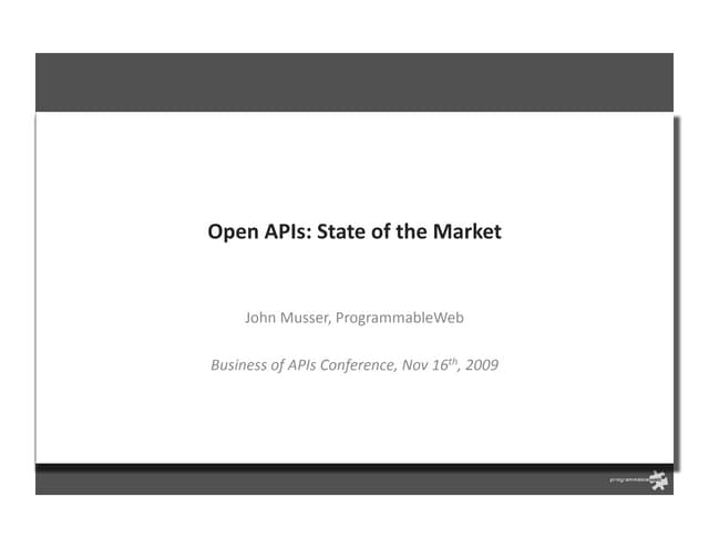 The Business of APIs 2009 - ProgrammableWeb.com
