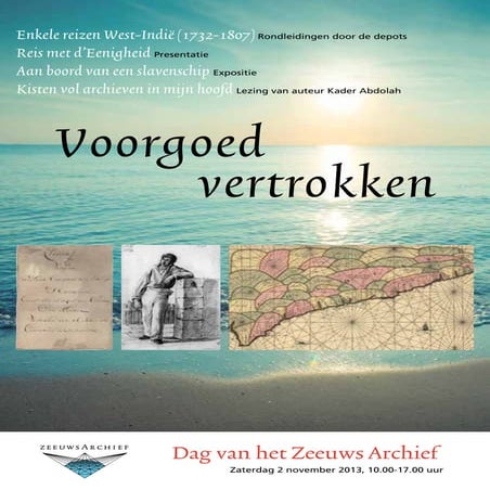 Programma dag van het Zeeuws Archief 2 nov 2013