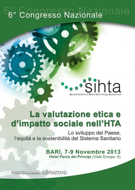 Programma definitivo 6° congresso nazionale sihta