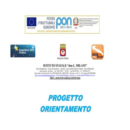 Programma progetto orientamento