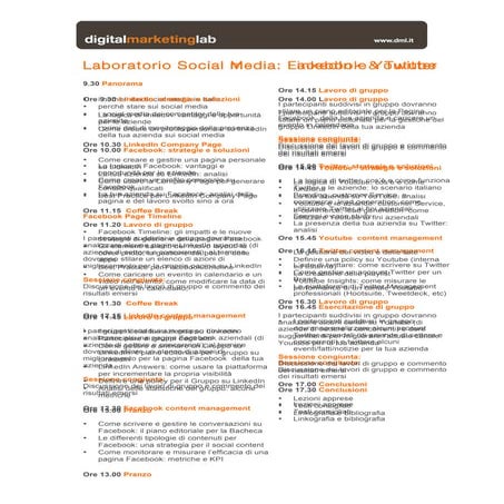 Programma social media_labs