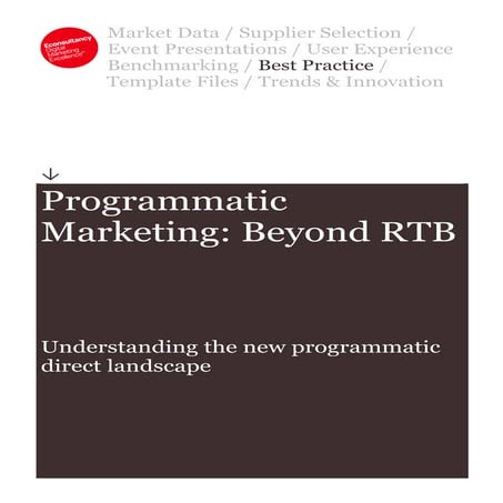 Programmatic marketing