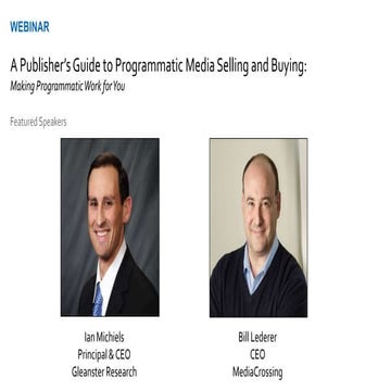 The Publishers Guide to Programmatic Media Buying and Selling
