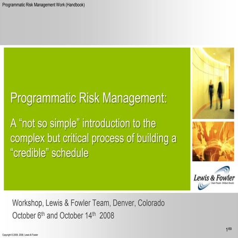 Programmatic risk management workshop (slides)