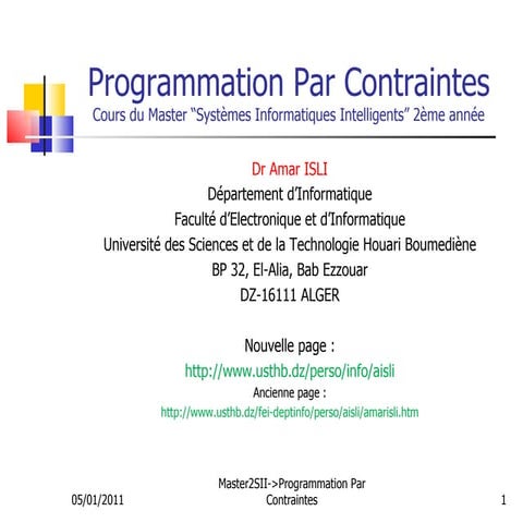 Programmation par contraintes