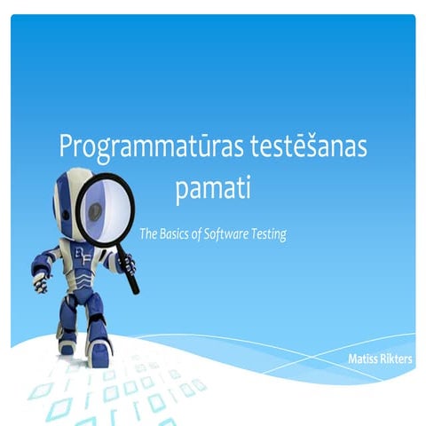Programmatūras testēšanas pamati | PPTX