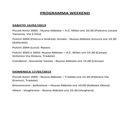 Programma weekend 03 | PDF