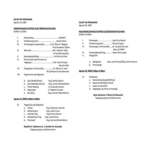 Programme | DOC
