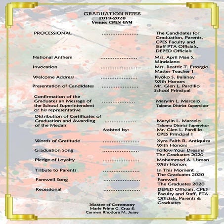 Graduation Program Examples Graduation Programme Template
