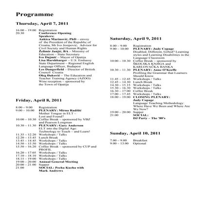 Programme | PDF