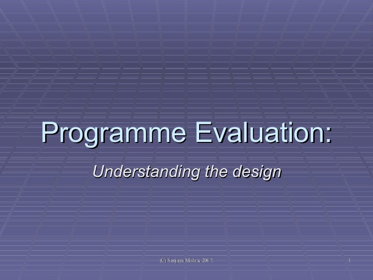 Programme Evaluation in Open and Distance Learning