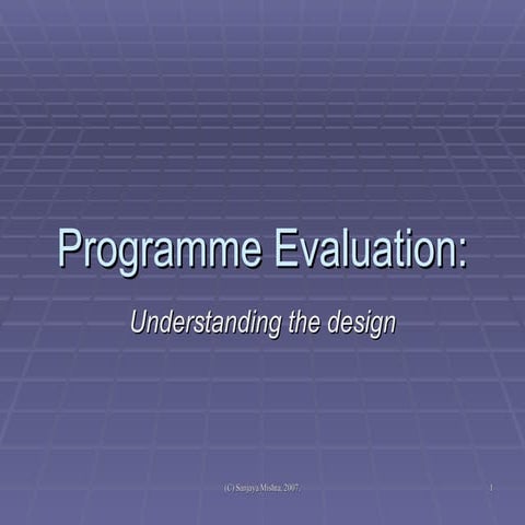 Programme Evaluation in Open and Distance Learning