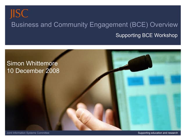 JISC BCE Programme Overview