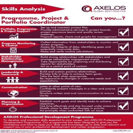 Programme, Project & Portfolio Coordinator - Skills Analysis