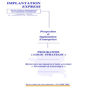 Programme 2001 Logic Stratégie