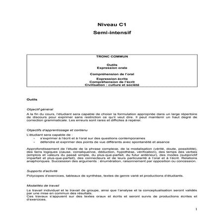 Programme c2 | PDF