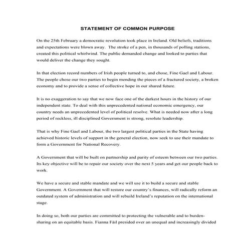 Programme for Government