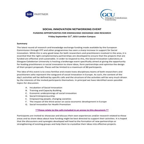 Programme gcu london 21 september def