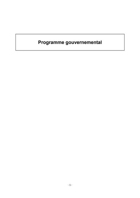 Programme gouvernemental